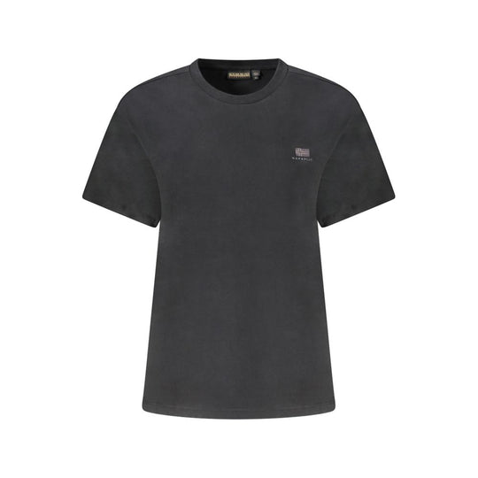 Napapijri Schwarzes T-Shirt aus Baumwolle