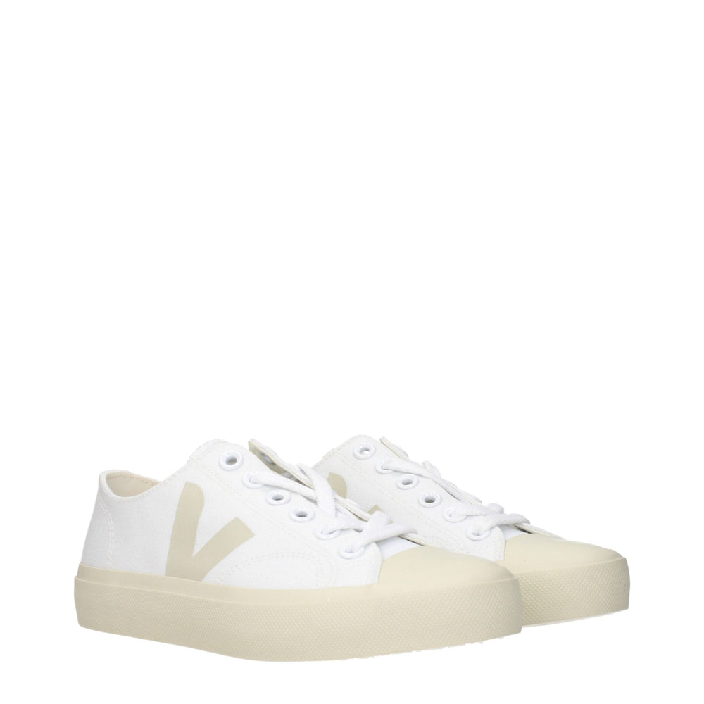 Veja Weiße Stoff-Low Tops