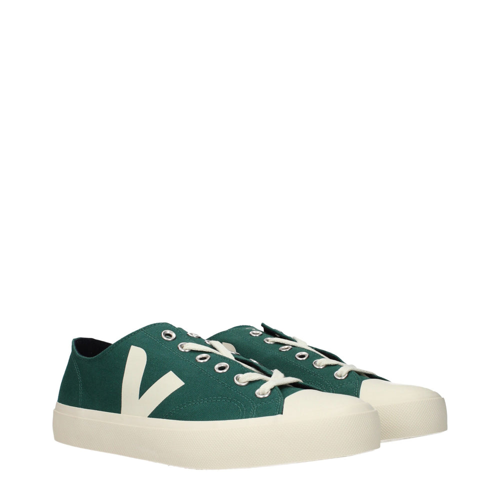 Veja Grüner Stoff Low Tops
