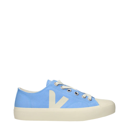 Veja Hellblaue Stoff Low Tops