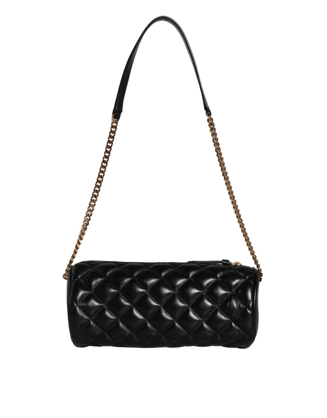 Versace Schwarz Mini gestepptes Lammfell Leder Crossbody Sling Borse Tasche