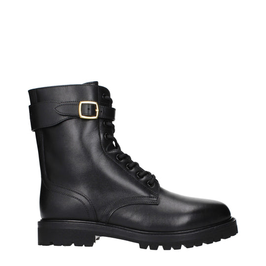 Celine Schwarze Lederstiefeletten