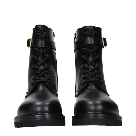 Celine Schwarze Lederstiefeletten