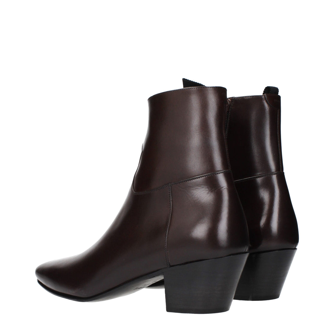 Celine Rote Lederstiefeletten