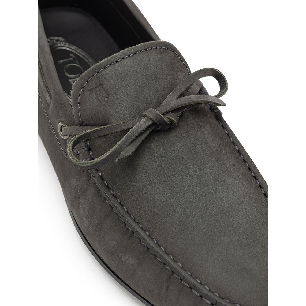 Tod's Grauer Nubukleder Mokassin