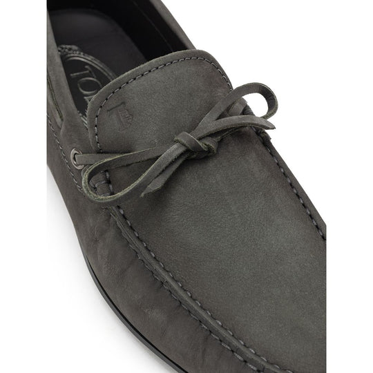 Tod's Grauer Nubukleder Mokassin