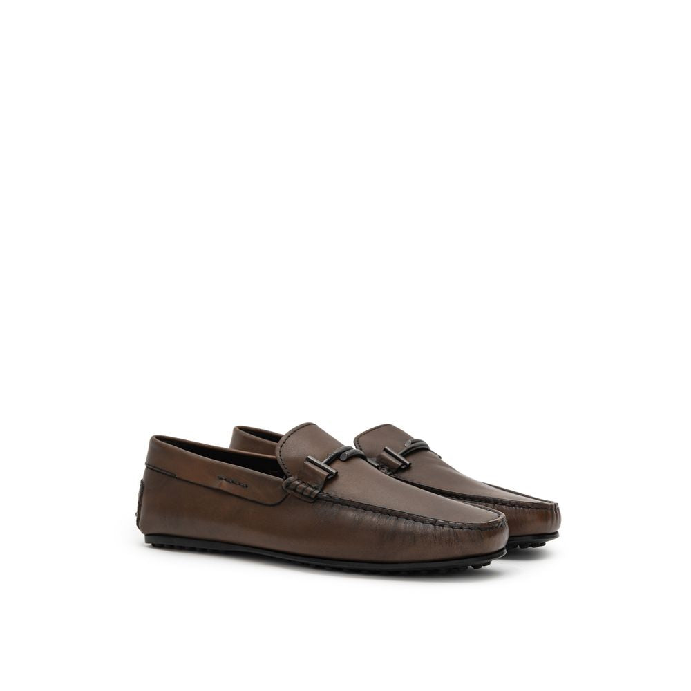 Tod's Brauner Leder-Mokassin