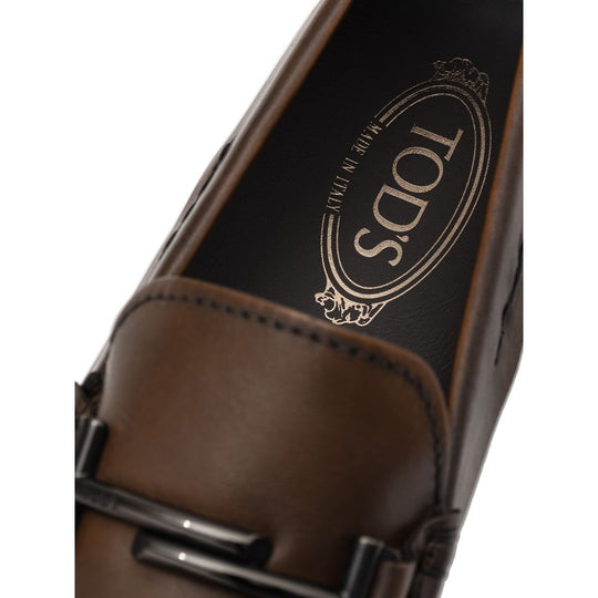 Tod's Brauner Leder-Mokassin