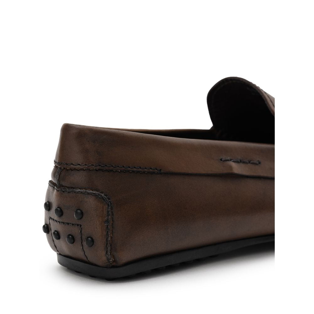 Tod's Brauner Leder-Mokassin