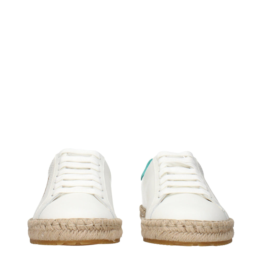 Palm Angels Weiße Leder-Low Tops