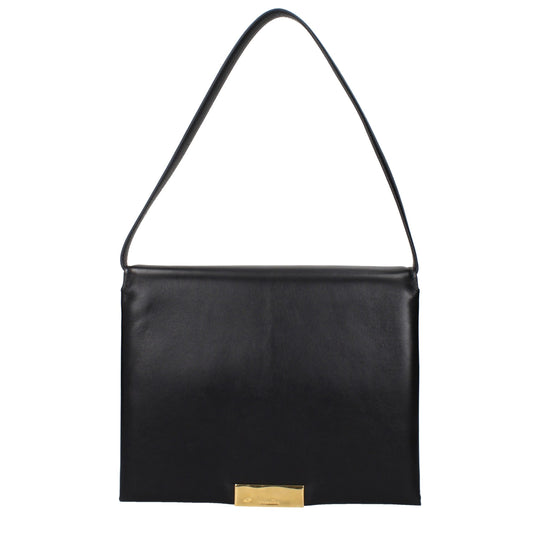 Jil Sander Schwarze Leder Umhängetaschen