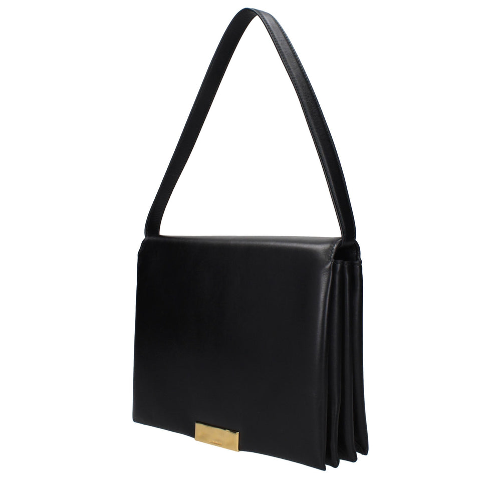 Jil Sander Schwarze Leder Umhängetaschen