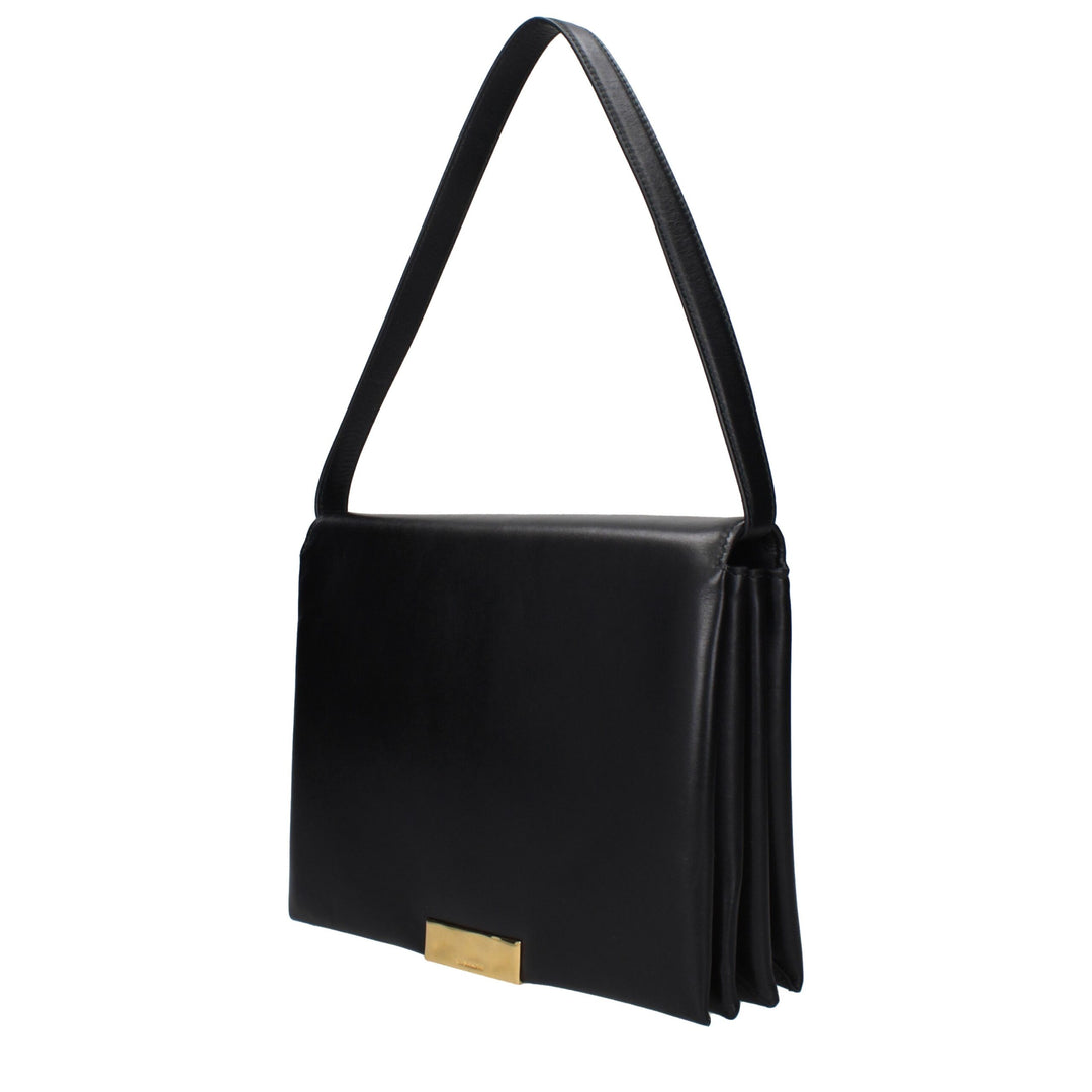 Jil Sander Schwarze Leder Umhängetaschen