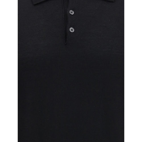 Cruna Gestricktes Poloshirt mit langen Ärmeln