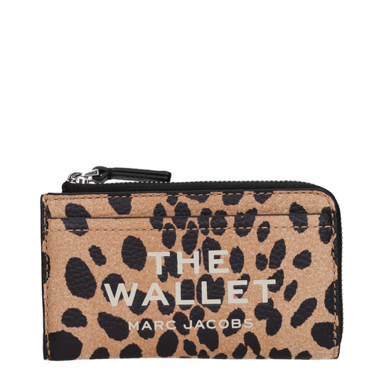 Marc Jacobs Braunes Leder Portemonnaies