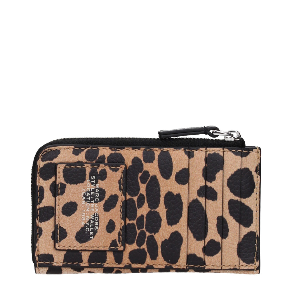 Marc Jacobs Braunes Leder Portemonnaies