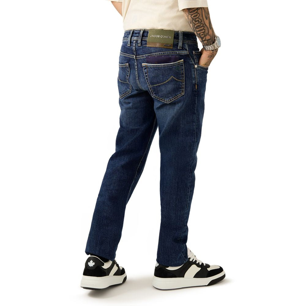 Jacob Cohen Blaue Baumwoll-Skinny-Jeans