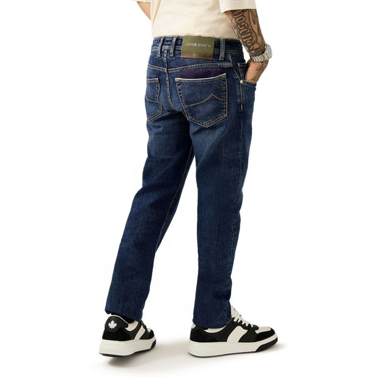 Jacob Cohen Blaue Baumwoll-Skinny-Jeans