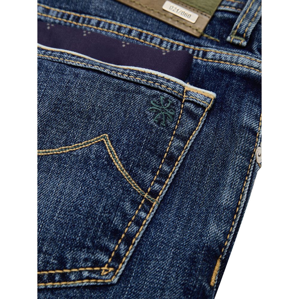Jacob Cohen Blaue Baumwoll-Skinny-Jeans