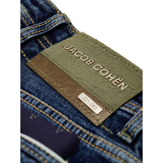 Jacob Cohen Blaue Baumwoll-Skinny-Jeans