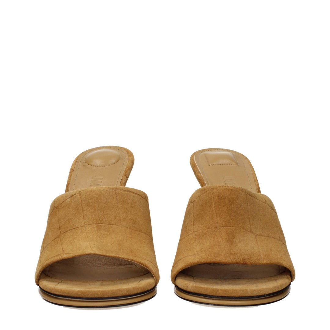 Jacquemus Braune Leder Stiletto Heels Sandalen