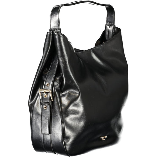 Twinset Schwarz Polyethylen Frauen Hobo Tasche