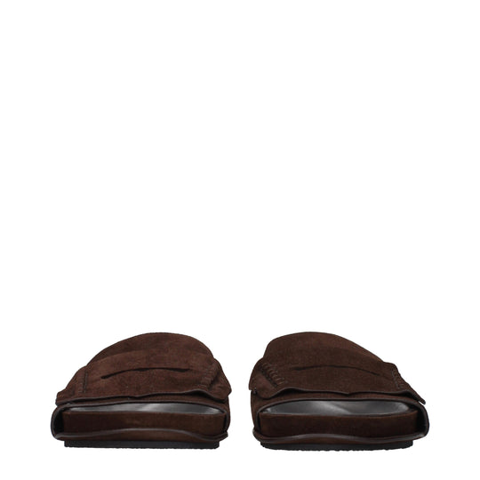 Jacquemus Braune Lederpantoffeln Sandalen