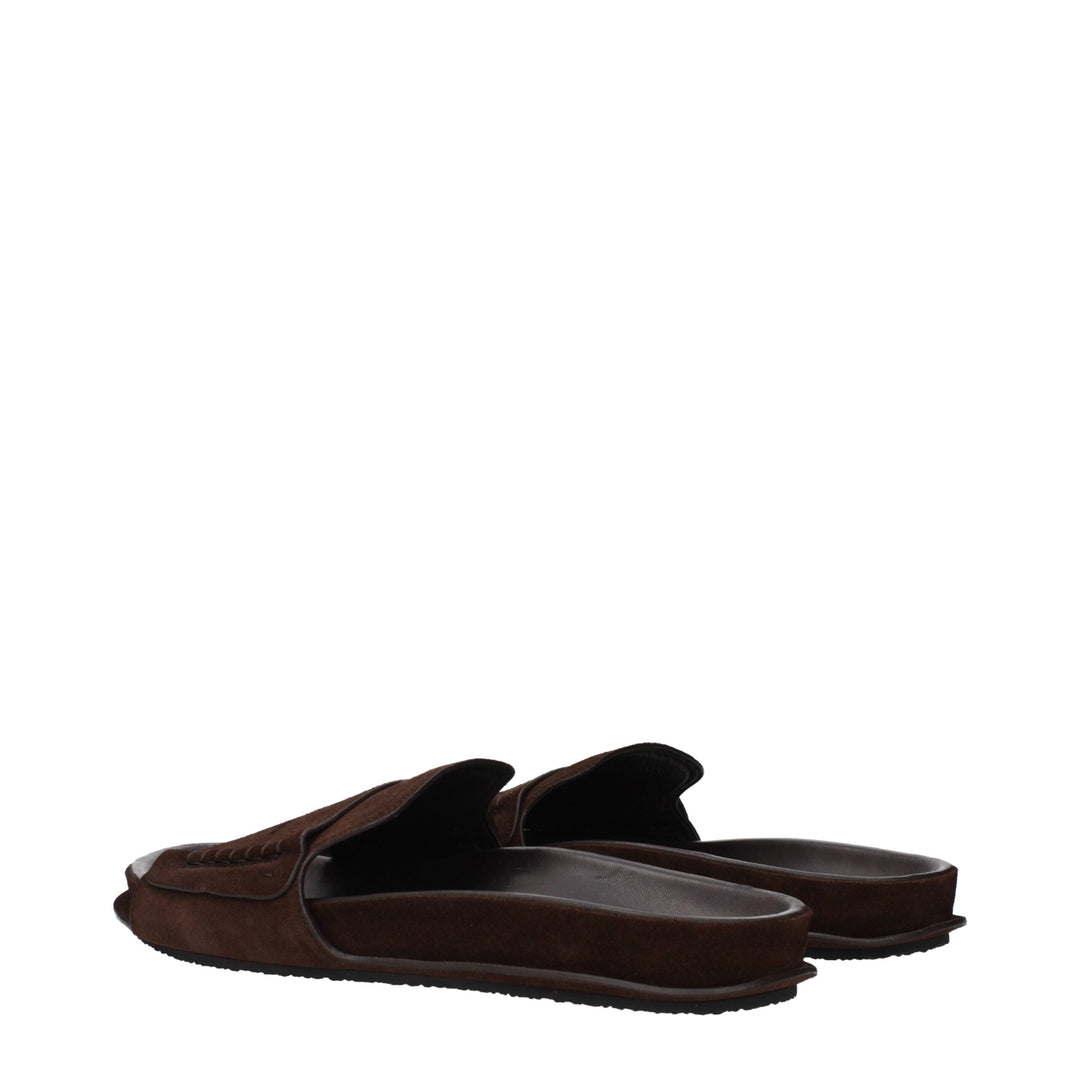 Jacquemus Braune Lederpantoffeln Sandalen