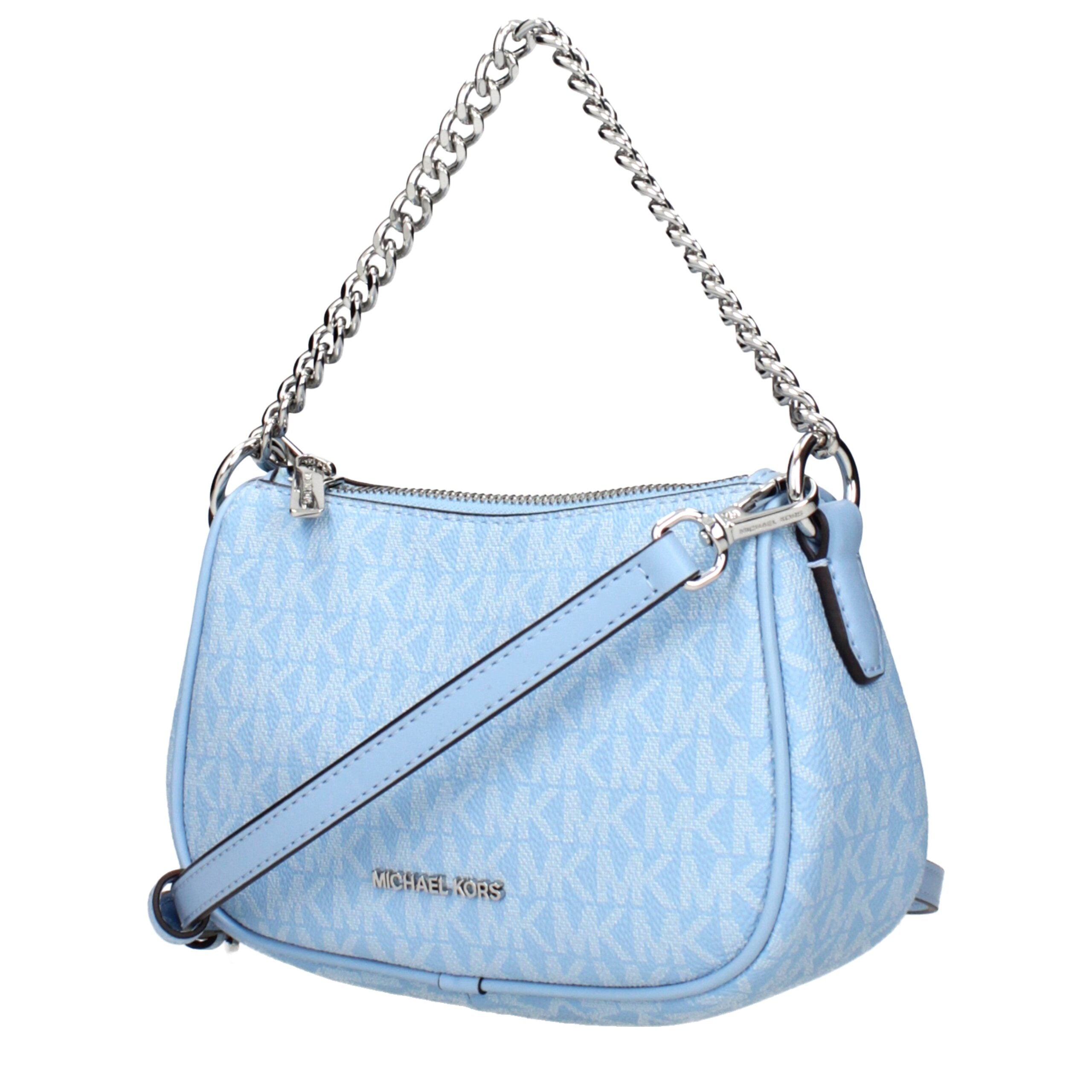 Michael Kors Hellblaue Stoffhandtasche