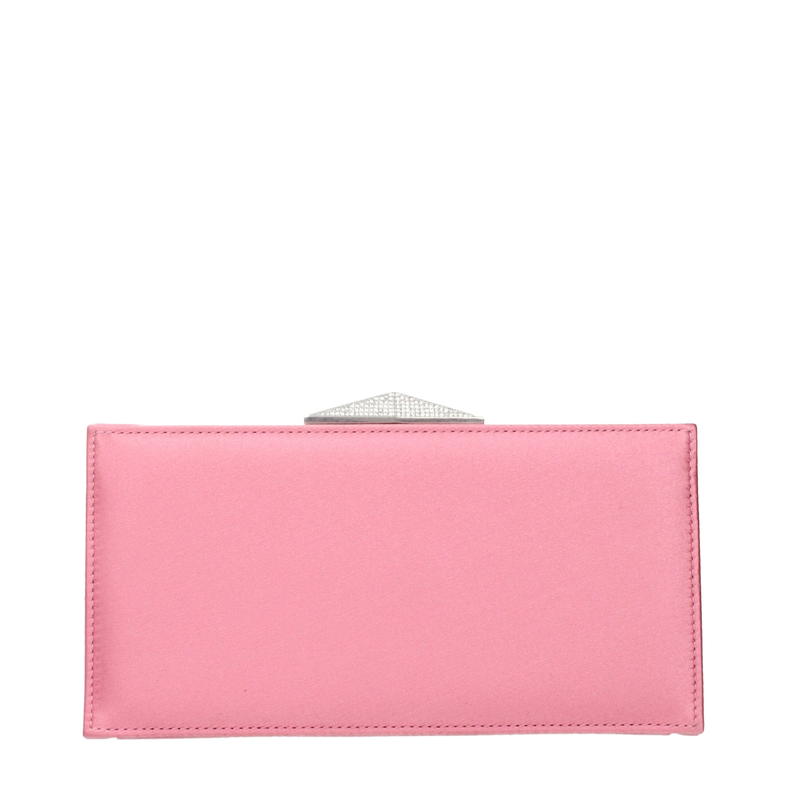 Jimmy Choo Pinke Satin-Clutch-Tasche