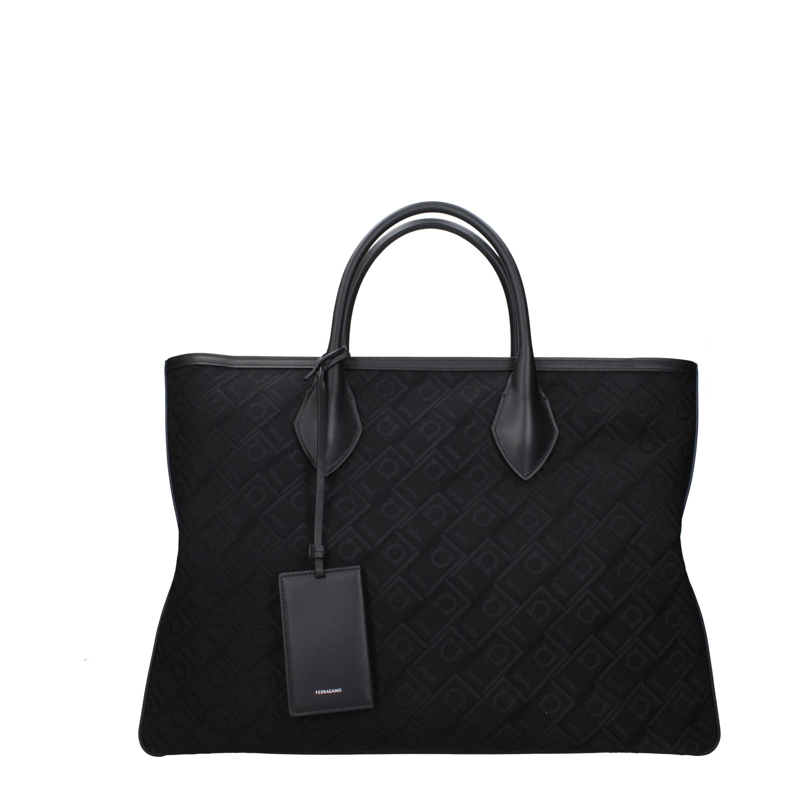Salvatore Ferragamo Schwarze Stoffhandtasche