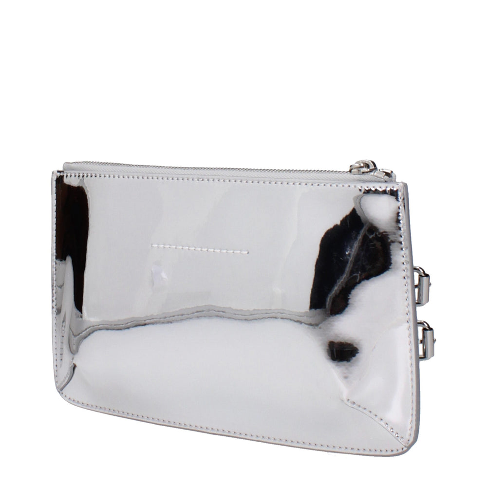 Maison Margiela Graue Leder-Clutch