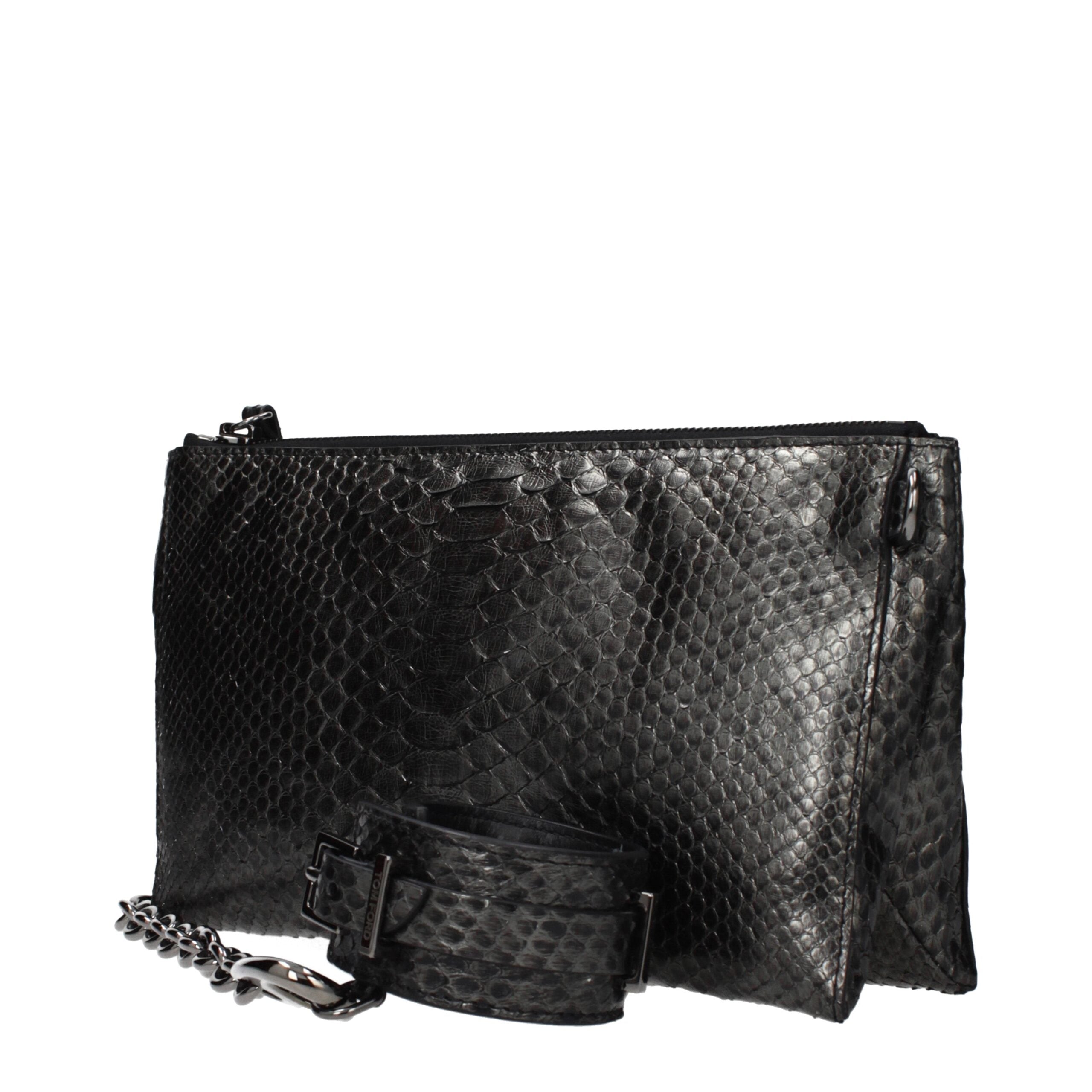 Tom Ford Grau Python-Leder Handtasche