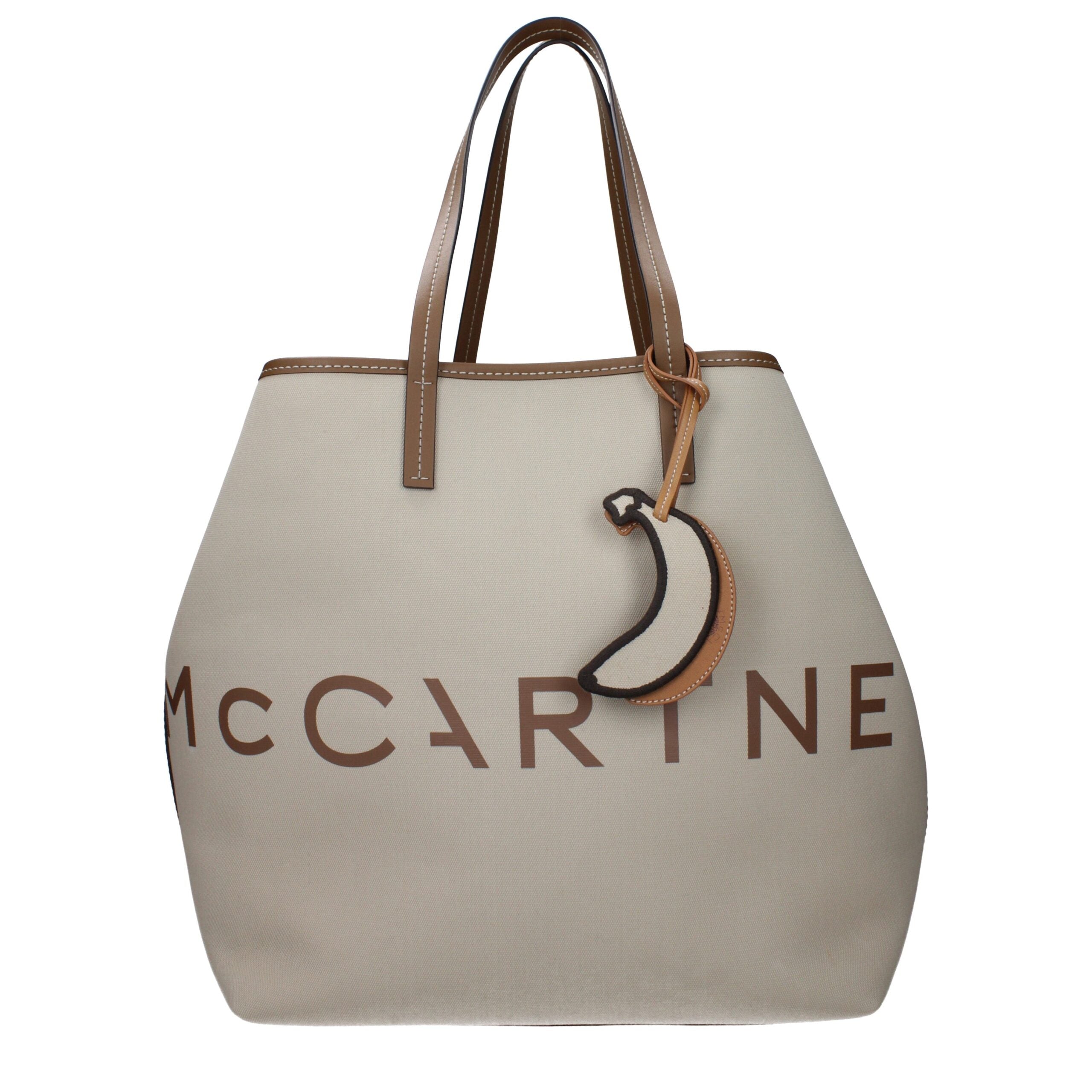 Stella McCartney Beigefarbene Stoff-Umhängetasche