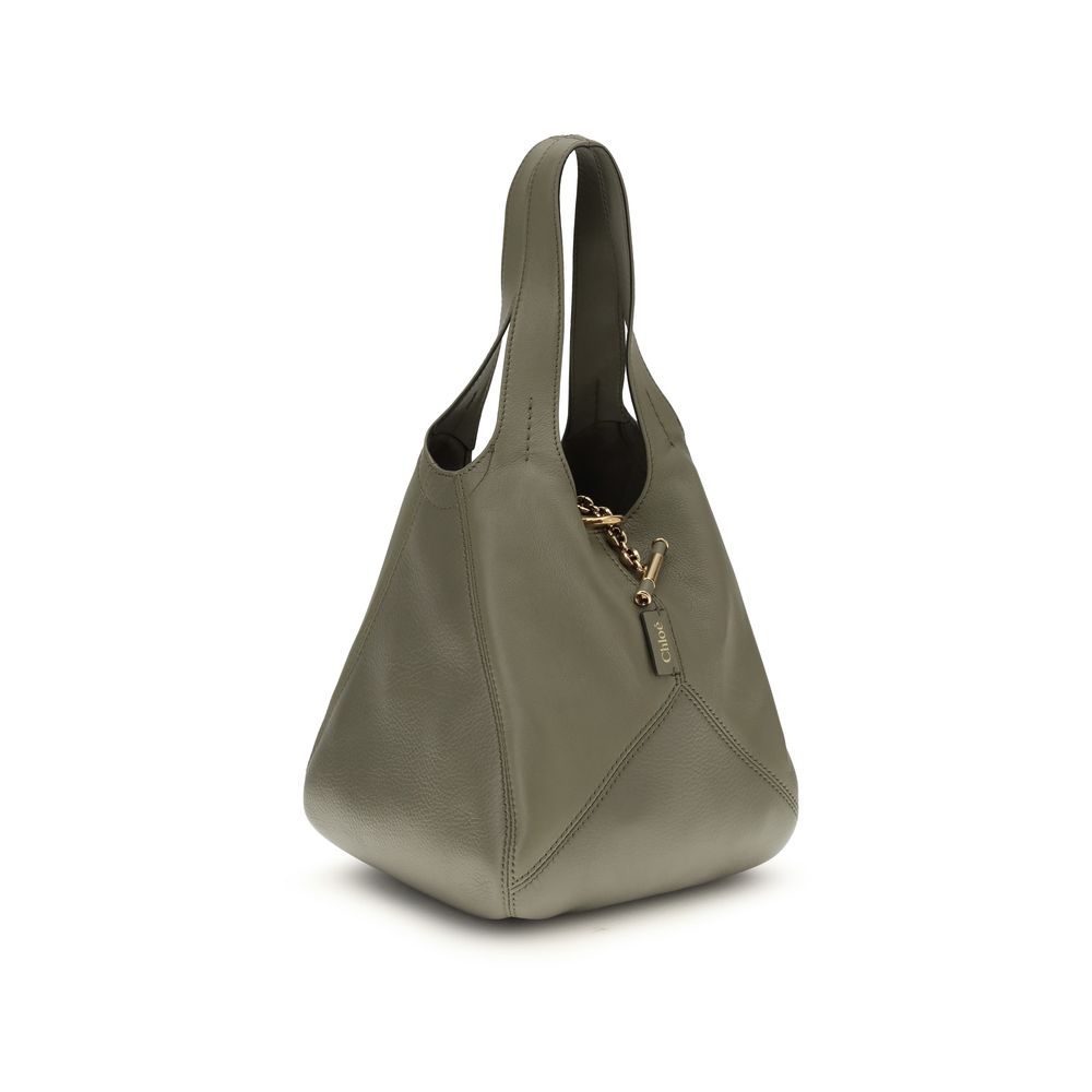 Chloé Zweifarbige Schultertasche aus Büffelleder